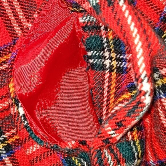 Vintage Handmade red plaid wool pants‎ - Picture 4 of 9